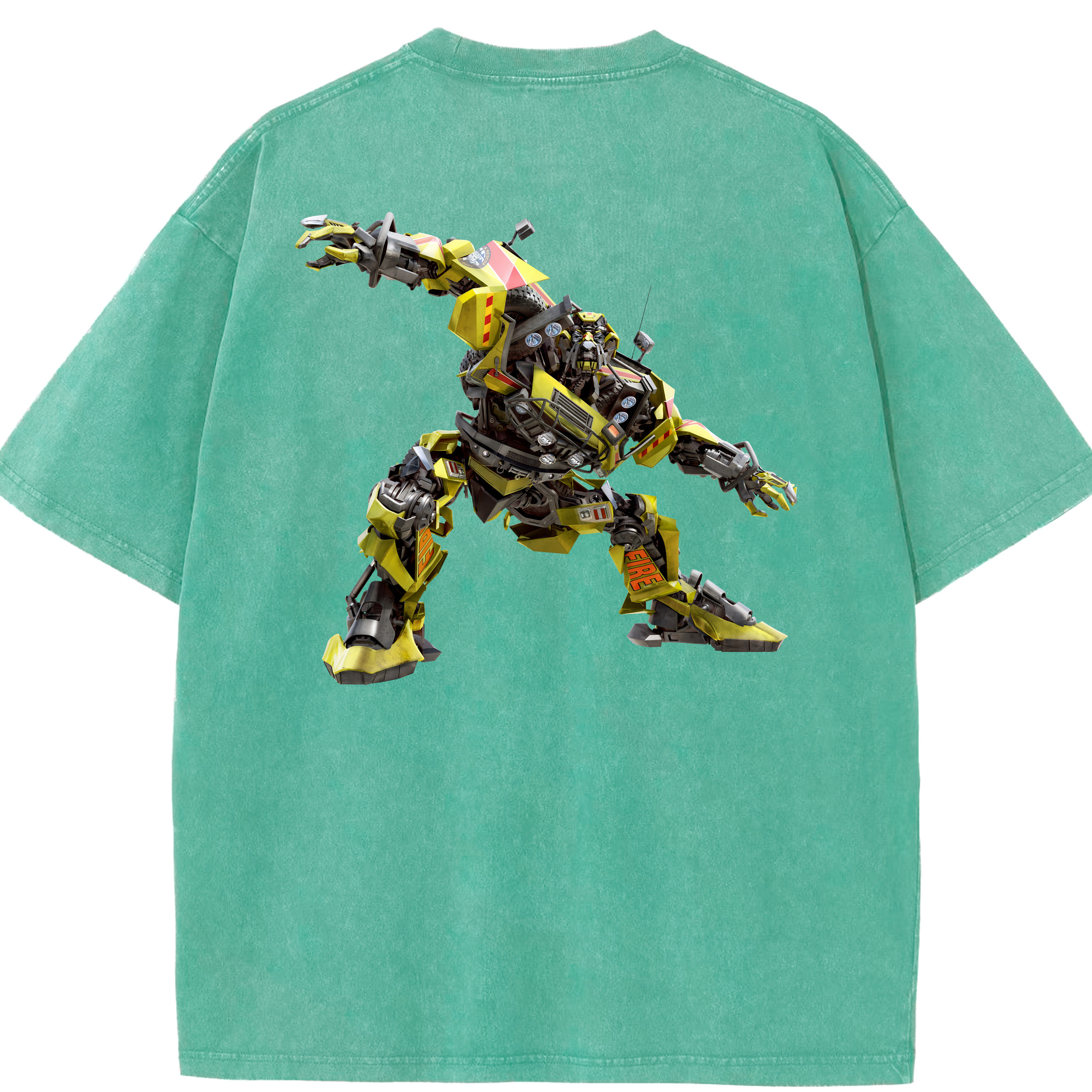 （画像用） Transformers トランスフォーマー 綿100% ヴィンテージ風 半袖Tシャツ（背面プリント）